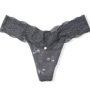 Victoria’s Secret Lace Waist Cotton Waffle Thong Panty